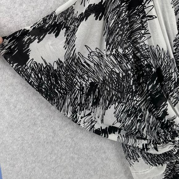 RARE Vivienne Tam Mesh Top Size P (XS) Black White Abstract Geo Y2K Runway Knot0 - Picture 6 of 13